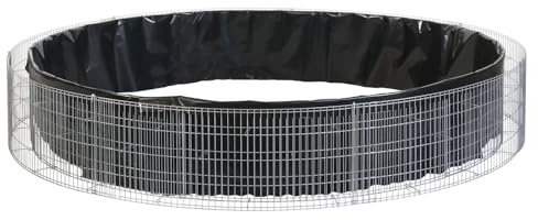 bellissa Gabionen-Hochbeet rund - 95568 - Steinkorb-Pflanzkübel rund - Bausatz inkl. Trennfolie - Durchmesser 240/220 cm, Höhe 40 cm