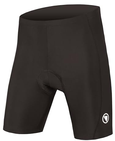 Endura Herren Gepolsterte 6-Panel-Fahrradshorts | Lycra mit antibakterieller Polsterung Shorts, Schwarz, L