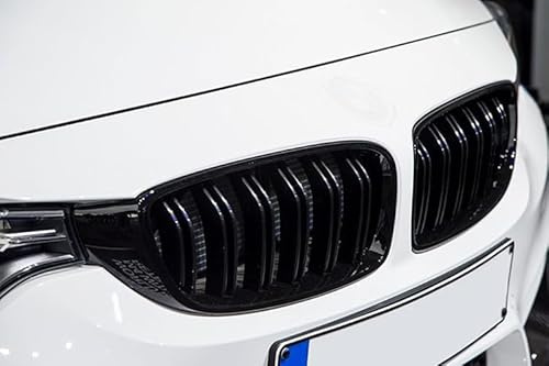 Passend für 3er F30 F31 Schwarz Glanz Kühler- Sport- Front- Rippen- Grill Doppelsteg Links Rechts Set 2011-2019