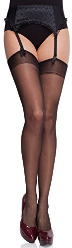 Merry Style Damen transparent Strapsstrümpfe MS 226 15 DEN