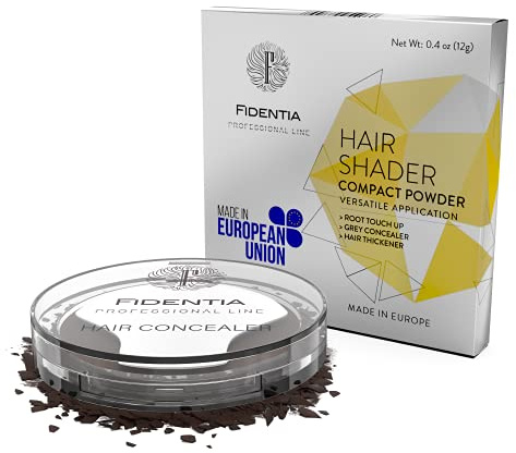 Fidentia Hair Shader 12g | Made in EU | Haar Concealer zur Haarverdichtung & Ansatzkaschierung - Dunkelbraun