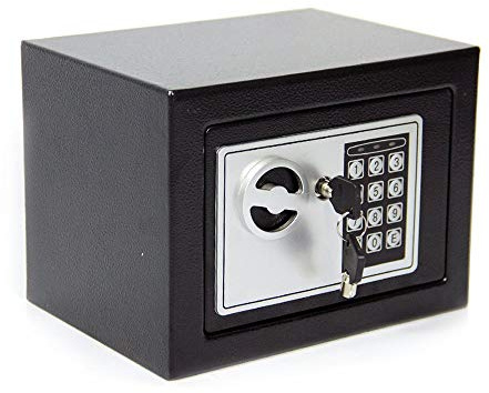 6.6L Tresor Für Zuhause, Diebstahlsicherer Elektronischer Safe Mit 2 Schlüsseln, Feuerfest Wasserdicht, Digitale Sicherheitsbox Für Wertsachen Wie Geldpistolen und Bargeld