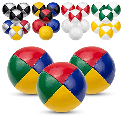 Juggle Dream 3X Pro Thud Jonglierbälle - Set mit 3 professionellen Jonglierbällen mit kostenlosem Online-Lernvideo, perfekt für Anfänger und Experten