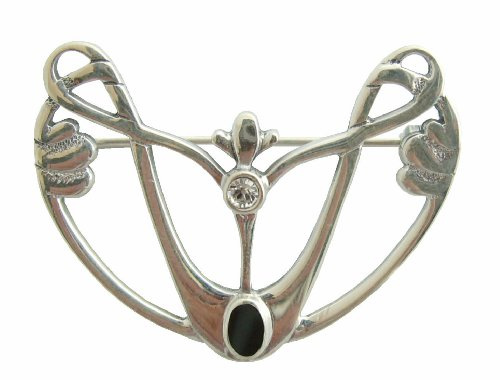 Brosche Englischer Jugendstil im Stil Knox 925 Silber