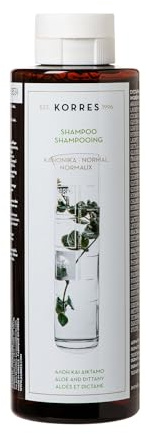 KORRES Aloe und Dittany Shampoo für normales Haar, für Feuchtigkeit und Elastizität, silikon- und parabenfrei, 250 ml