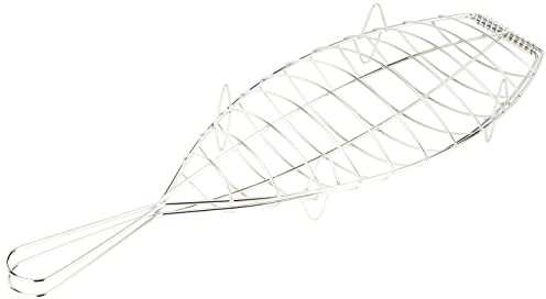 Ibili 770100 Fischbräter, Edelstahl, Silber, 19 x 19 x 42 cm