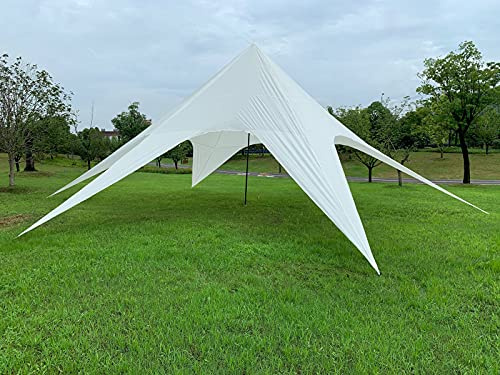CLP Sternzelt 14M | XL-Sternzelt Für Den Garten I Event-Zelt Mit 14 Meter Durchmesser I Überdachten Zeltfläche Von Ca. 40 M˛ I In Vielen Farben, Farbe:weiß