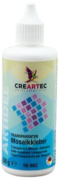 Artidee CREARTEC transparenter Mosaikkleber - Schmucksteinkleber für Nicht saugfähige Untergründe - 100g - Made in Germany
