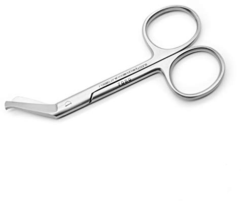 REMOS Stoma Schere Edelstahl gebogene gezahnte Klinge für Stoma