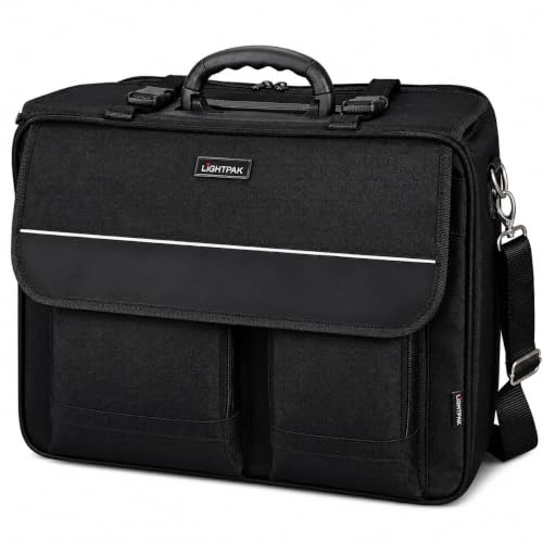 LIGHTPAK Koffer 46008 - The Flight Pilotenkoffer, aus Polyester, Schwarz 45 x 34 x 20 cm, 11,5 liters 10100194