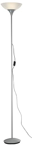 Reality Leuchten R4302-87 Fluter, 1x E27, titanfarben, Schirm in weiß