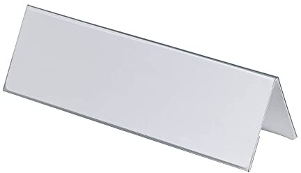 Durable Tischnamensschild 105/210x297 mm, Tischaufsteller transparent mit weißer Papiereinlage, 25 Stück, 805319