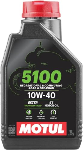 Motul 104066 Motorrad-Motoröl, 4 Takt, 10 W/40 (Teilsynth.), Anzahl 1 schwarz 221x117x63.5