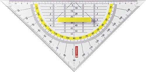 BRUNNEN Geometrie-Dreieck 22cm Griff klar