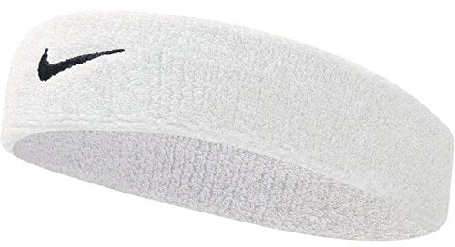 Nike Unisex Swoosh Stirnband, White/Black, One Size