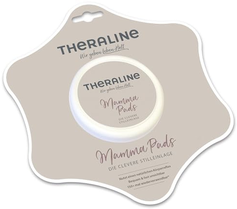 Theraline Mamma Pads – Wiederverwendbare Stilleinlagen aus Silikon | Selbsthaftend & Unsichtbar | Waschbar & Atmungsaktiv | Nachhaltige Alternative zu Einweg-Stilleinlagen (2er-Set mit Dose)