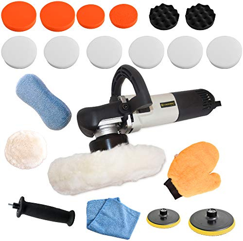Duke-Handel Poliermaschine für Auto Exzenter 710 Watt mit 8 mm Hub und 6 m Kabel inkl. Koffer (Set 2)