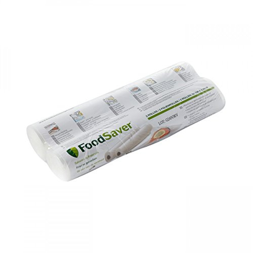 FoodSaver, wiederverwendbare Vakuumbeutel | für FoodSaver Lebensmittel-Vakuumierer | BPA-frei | 2 Rollen Vakuumbeutel (28 cm x 5,5 m)