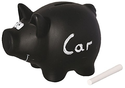 schwarzen Sparschwein aus Keramik zum Beschriften, Tafellack, Kreidetafel von Out of The Blue