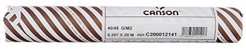 CANSON Pauspapier, glattes, satiniertes Transparentpapier, 40 g/m², Rolle, 0,297 x 20 m, Transparent