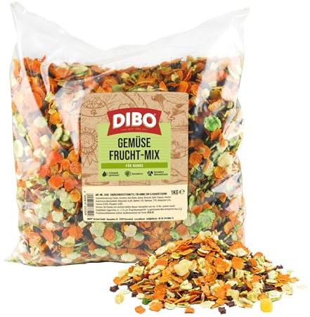 Gemüse-Frucht-Mix, 1kg-Beutel, Futterergänzung als gesunde, natürliche Ernährung für Hunde von DIBO, Hundefutter, Barf, B.A.R.F.