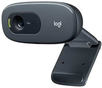 Logitech C270 Webcam, HD 720p, 60° Sichtfeld, Fester Fokus, Belichtungskorrektur, USB-Anschluss, Rauschunterdrückung, Universalhalterung, Für Skype, FaceTime, Hangouts, etc. - Schwarz
