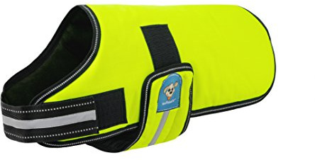Knuffelwuff 13873-005 Hundemantel Funktionstextil reflektierend Neon, 25 cm