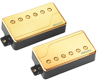 FISHMAN Pickup Set für E-Gitarren, aktiv, Fluence, Humbucker Classic, goldfarben