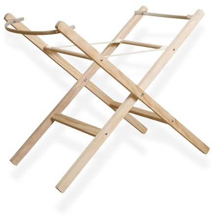 Clair de Lune Klappbarer Babykorbständer aus Holz, Natur