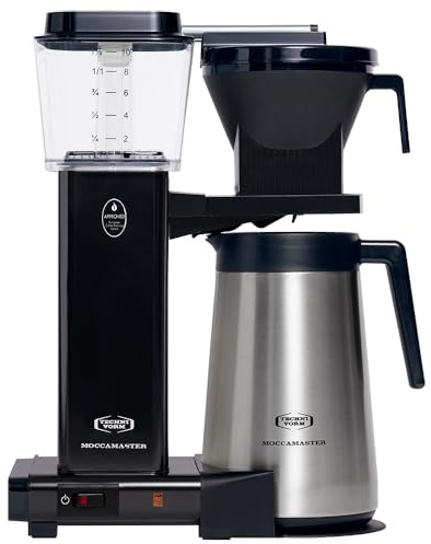 Moccamaster KBGT Thermos, Kaffeemaschine mit Thermoskanne, Filterkaffeemaschine, Schwarz, 1.25 Liter, Farbe