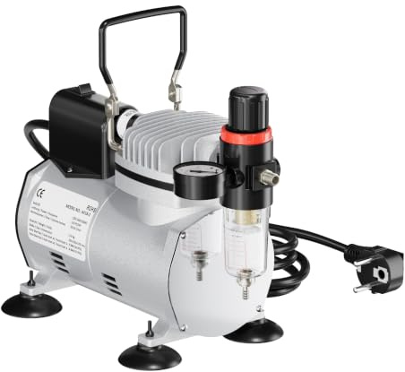 Airbrush Kompressor AF18-2 Membrankompressor 4 bar Abschaltautomatik Manometer
