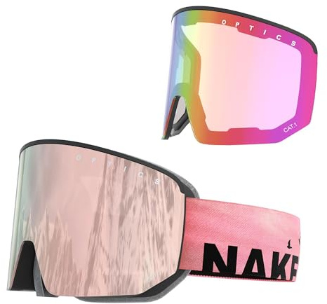 NAKED Optics NOVA Skibrille Männer, Ski Brille Frauen, Snowboardbrille, Ski-Brille schlechtes Wetter, Schibrille mit optionalen Wechselgläsern, Skiing Goggles