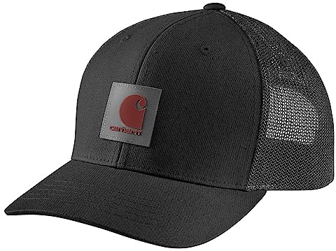 Carhartt Herren Rugged Flex Twill Mesh Back Logo Patch Cap, Schwarz, Einheitsgröße