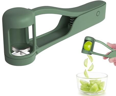 Luvan Traubenschneider für Kleinkinder und Babys, Traubenschneider Küchengadget für Gemüse, Obst, Salat und Kuchendekoration, Trauben, Tomaten, Kirschen und Erdbeerschneider, Viertelschneider (Grün)