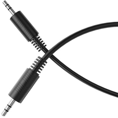 Audio Kabel, 3,5mm Klinke auf 3,5mm Klinke, 5,00m, schwarz | Aux Kabel 3,5mm Stereo Klinkenkabel Smartphone Tablet Laptop HiFi Auto Kopfhörer Lautsprecher 3-polig kompatibel