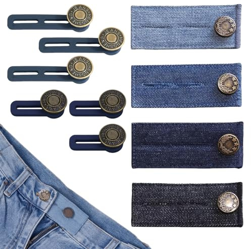 10Pcs Hosenbunderweiterung Knopf,Hosenknopf Verlängerung,Hosenerweiterung Jeansknopf,Bundverlängerung für Jeans,Verstellbare Jeans Taille Erweiterung Knöpfe,Knöpfe für Hosenerweiterung Schwangerschaft