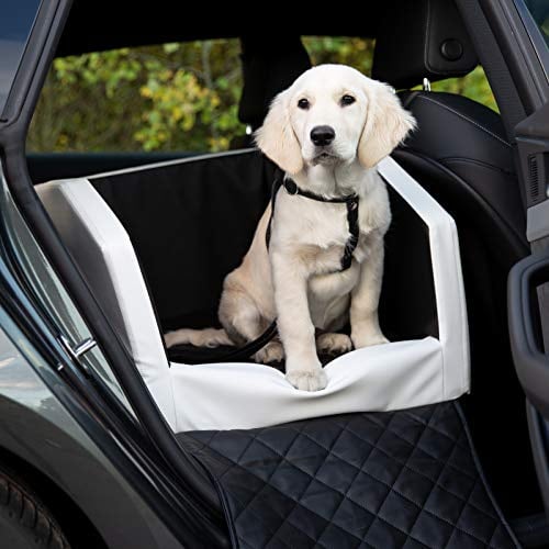 CopcoPet Rücksitz Hundeautositz Autohundebett Hundebett Transportbett Autoschondecke (55 x 90 x 38 cm, Grau)