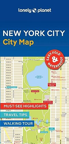 Lonely Planet New York City Map: Durable, Waterproof, Easy-Fold Planning Map with Attractions & Walking Tours (Lonely Planet Maps)