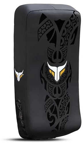 Mytra Fusion schlagpolster gebogen Kick Pads MMA, Kampfsport, Karate Kneifen Kickboxen pratzen (Schwarz)