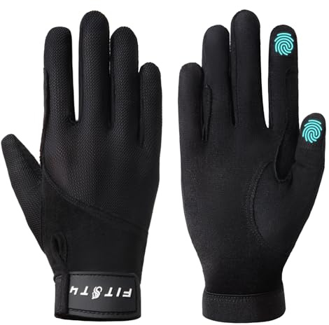 FitsT4 Sports Damen Reithandschuhe Sommer Netting Atmungsaktiv rutschfest Handschuhe Reiten Unisex Erwachsene Fahrradhandschuhe mit Touchscreen-Design für Reitsport Sports,Schwarz,M