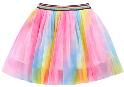 Tüllrock Kinder Ballettrock Regenbogen Minirock Prinzessin Tanzkleid Mädchen Tüll Tanz Röcke für Kinder Tutu Röcke Mädchen Tutu Tüll Sterne Funkelnde Pailletten Ballett Rock