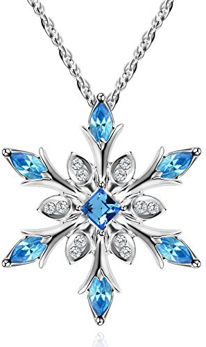 murtoo Kette Damen Schneeflocke Anhänger mit Kristalle in Geschenkbox Tolles Geschenk