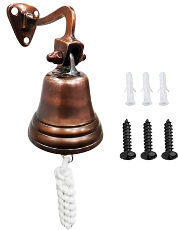 ARSUK Schiffsglocke 3 Zoll - Laut & Klar - Vintage Glocke zum Aufhängen für Tür, Garten, Boot, Spielhaus oder Bar - Maritime Deko