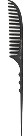 Rat-Tail Kamm, Professionelle Hitzebeständige Toupierkämme, Friseur Styling Salonkämme Pintail Kamm für Alle Haartypen (Schwarz)(PP-801)