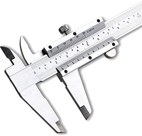 Spurtar Messschieber 150mm, Schieblehre Analog 0,02 mm / 0,001 Zoll Genauigkeit Messschieber Analog mit Feststellschraube für Haushalt und Industrie Messung mm/zoll Doppelskala