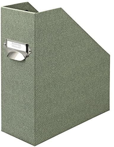 Rössler SOHO Stehsammler A4 | Stehsammler Pappe aus stabilem Karton | Büro Organizer | Schreibtisch Organizer | Zeitschriftenhalter | 315 x 260 x 115 mm | 1 Stück | Farbe: Grün | Salbei