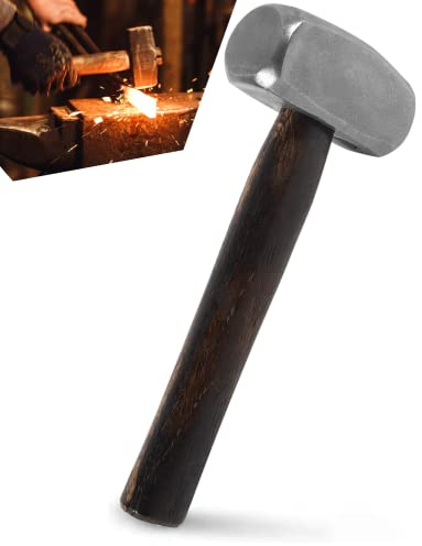 Blacksmith Schmiedehammer, handgefertigt, 1,4 kg, für Transport, Messer, Schmiedewerkzeug