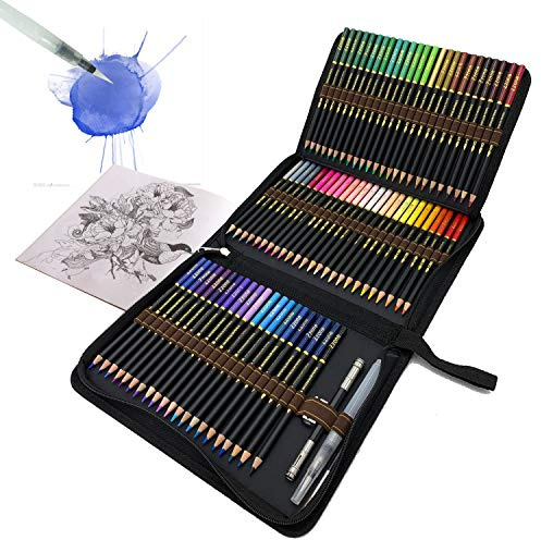 TVGO Professionelle Aquarellstifte, 72 Aquarell Buntstifte Set für Erwachsene, Wasserlösliche Farbstifte zum Mischen, Schichten und Aquarellieren