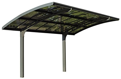 Canopia by Palram Carport Bausatz Arizona Breeze 5000 495 x 289 cm Einzelcarport Polycarbonat in Grau für PKW aus rostfreiem Aluminium