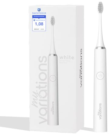 My Variations - Elektrische Zahnbürste – Schalltechnologie – 1 Monat Akkulaufzeit – 5 Putzmodi – Integrierter 2-Minuten-Timer – von Zahnärzten empfohlen – USB-C-Ladung – Weiß